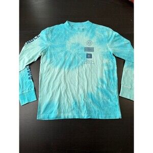 American Eagle Aqua Blue Tie-Dye Crew Tee